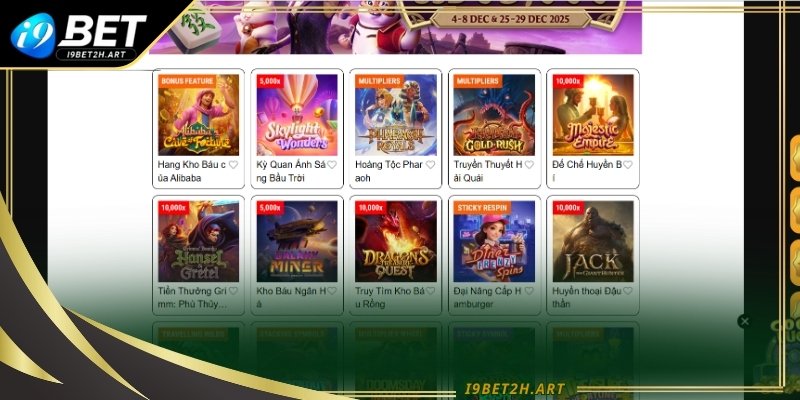 Nổ hũ PG Soft tại I9BET luôn là lựa chọn tối ưu nhờ độ uy tín cao